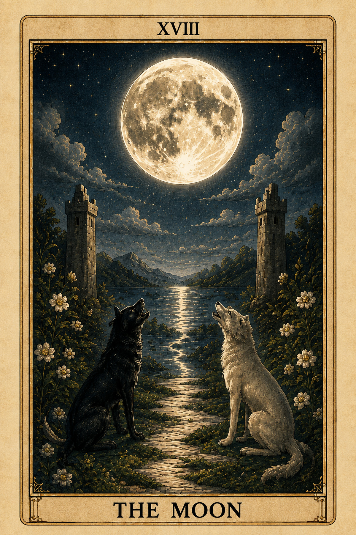 The Moon tarot card